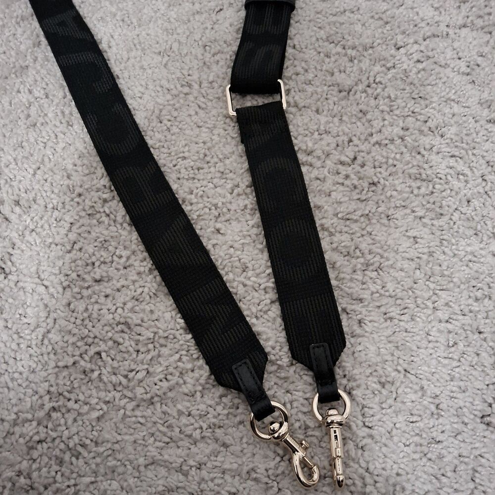 Marc Jacobs Logo Webbing Bag Strap Black with Gold-tone hardware New w/o Tag - Picture 6 of 16